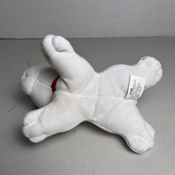 Vintage Pound Puppy Purries Kitty Cat White with Gray Stripes Tabby Plush 7" - Picture 4 of 13